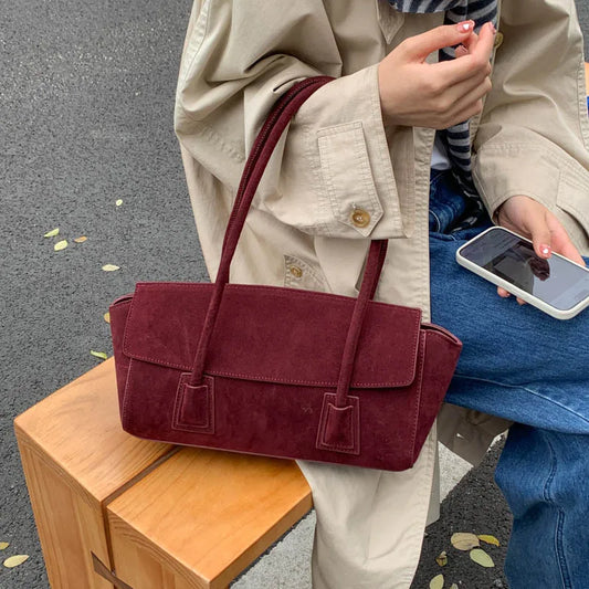 sac porte epaule en daim
