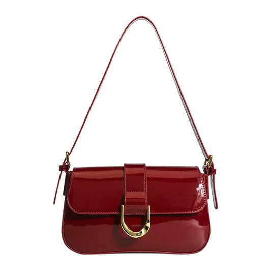 sac rouge en similicuir