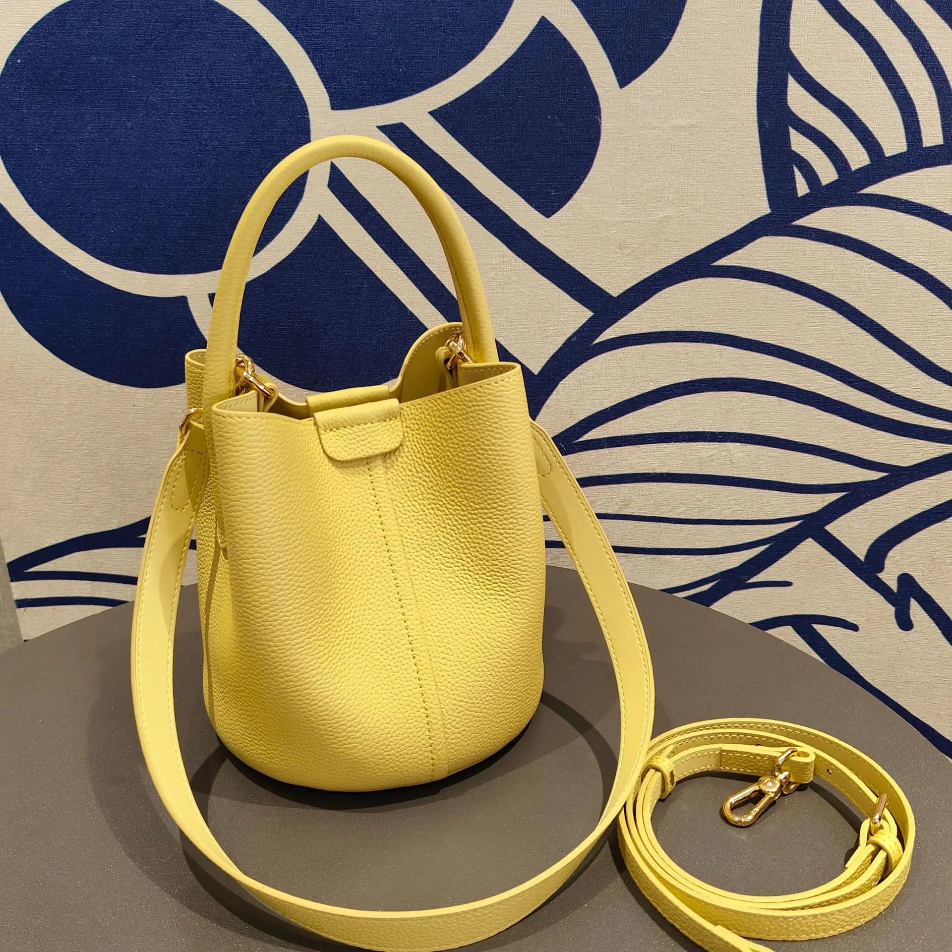 sac seau luxe jaune