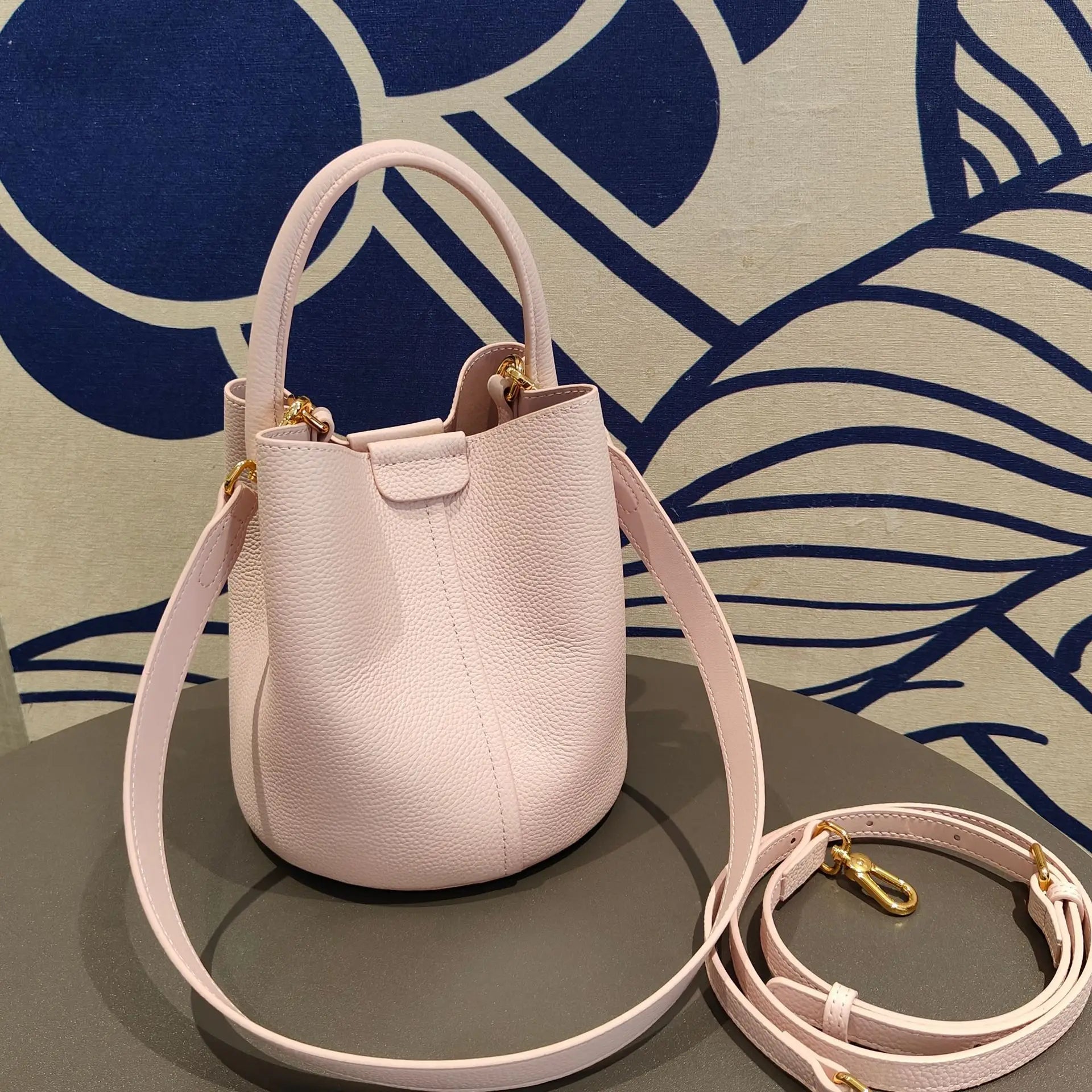 sac seau luxe rose