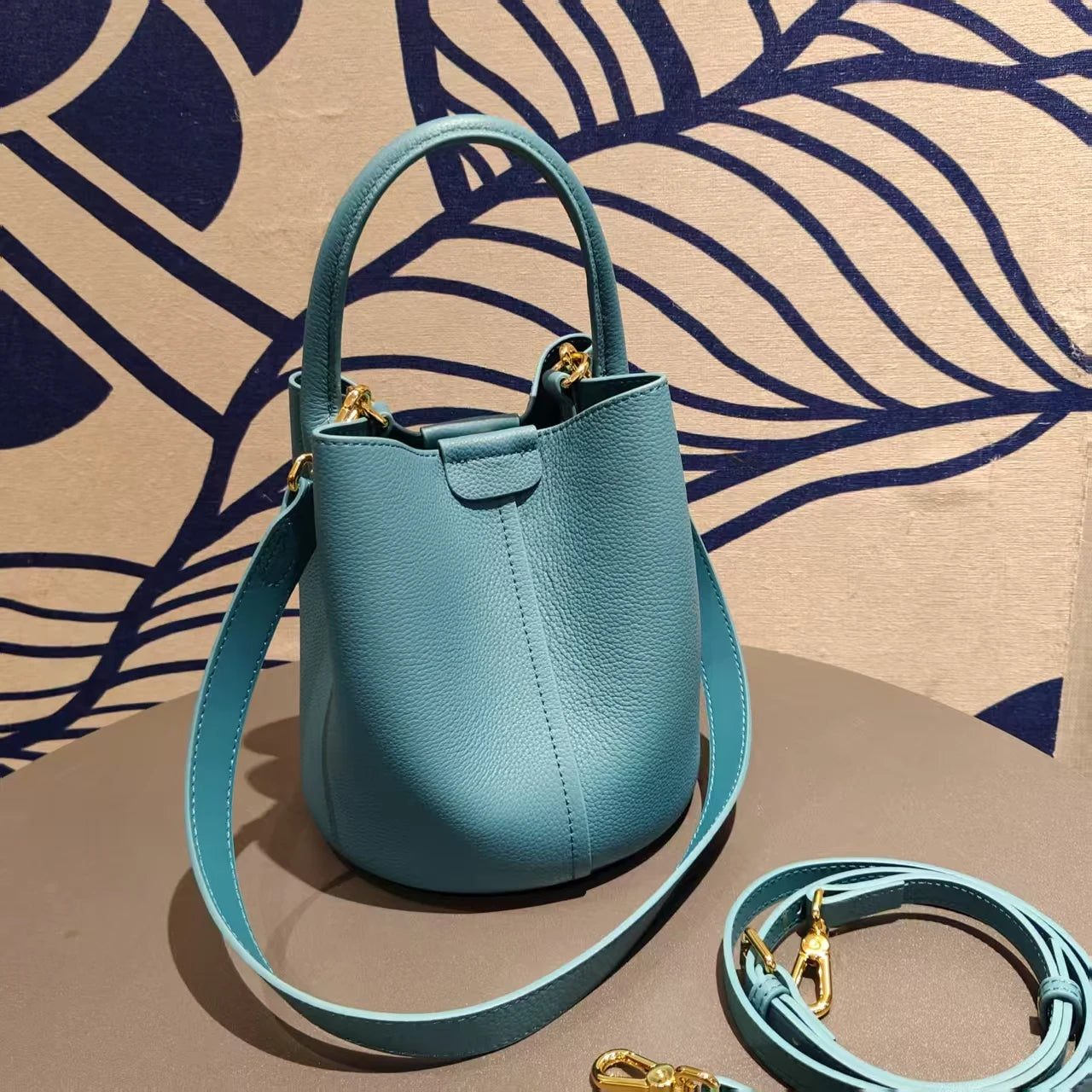 sac seau luxe bleu