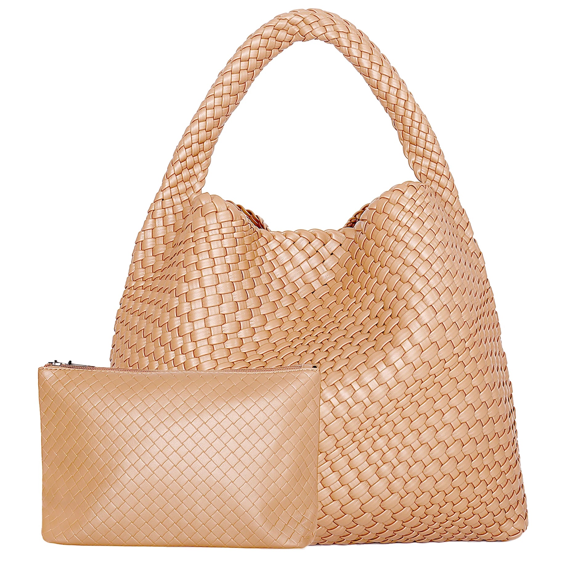 sac tresse femme abricot