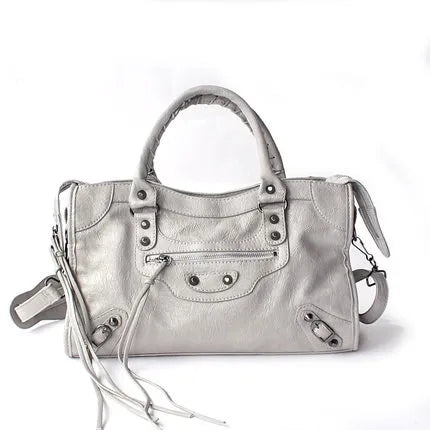 sac a main luxe gris clair taille 38