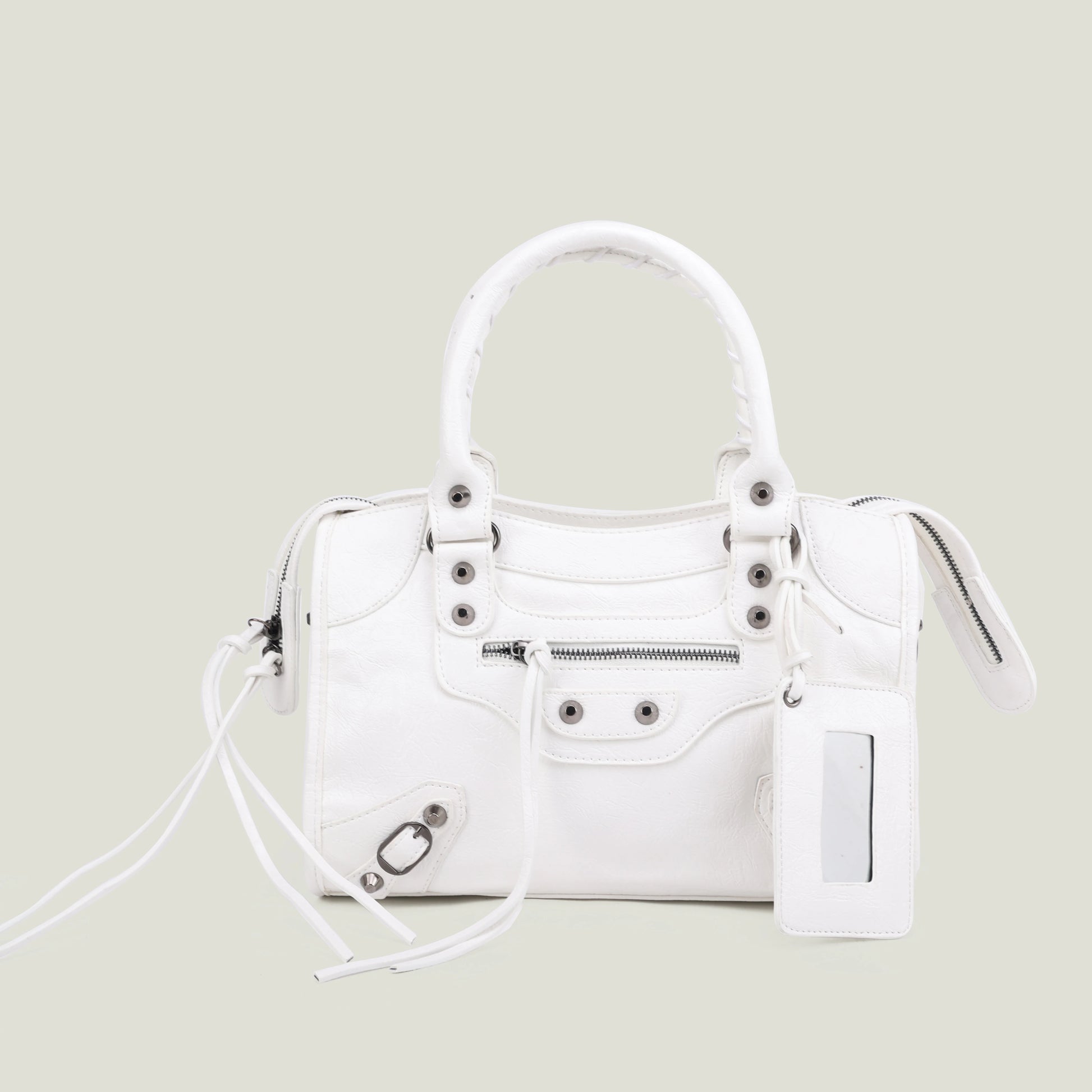 sac a main luxe blanc grand format