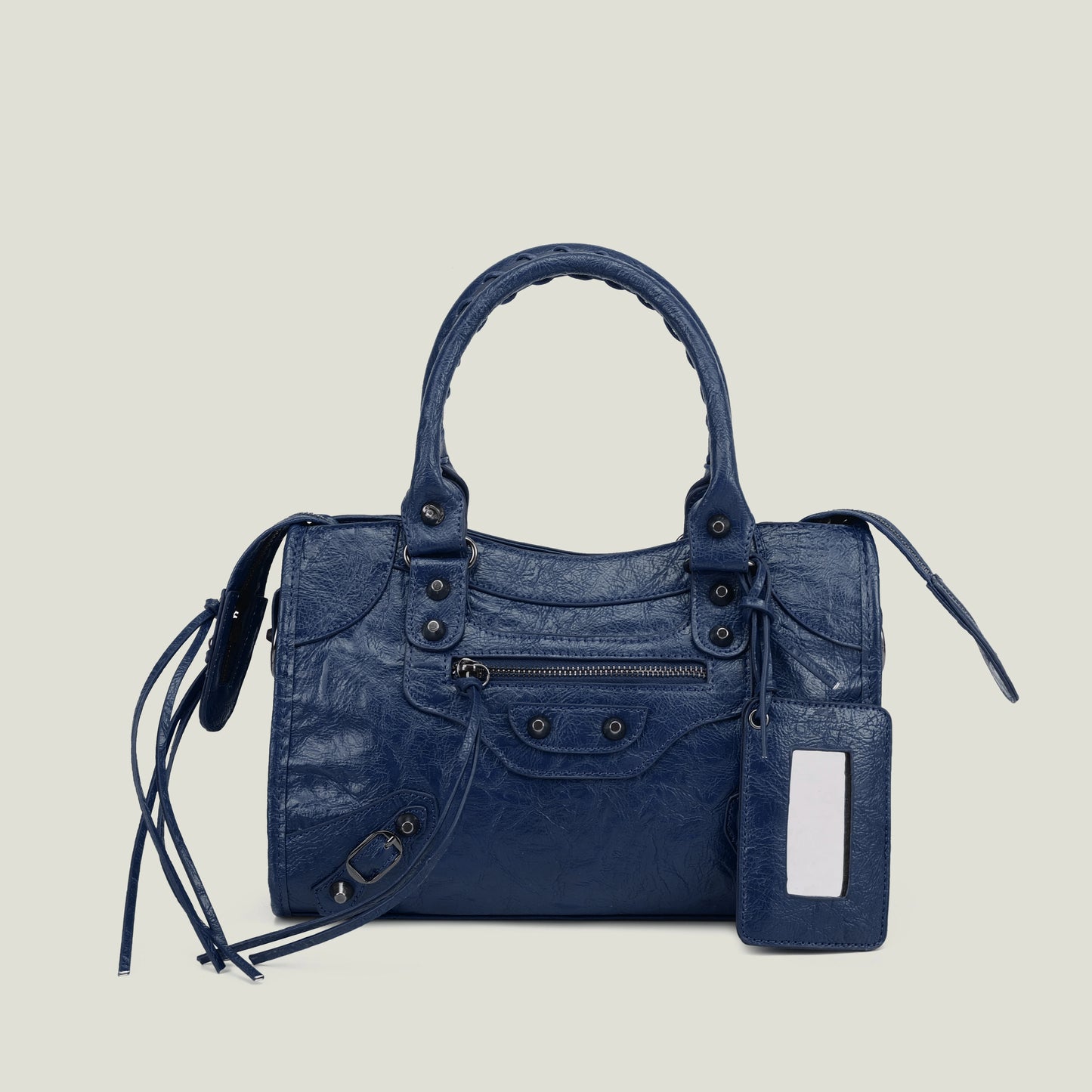 sac a main luxe bleu fonce grand