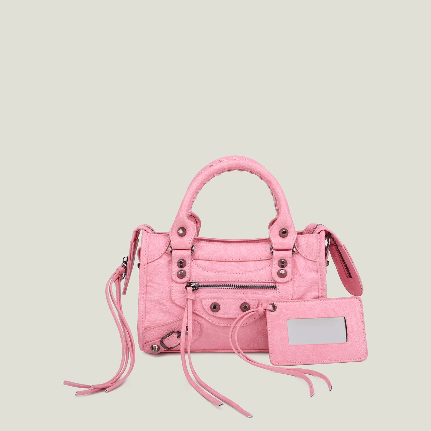 sac a main luxe rose petit format