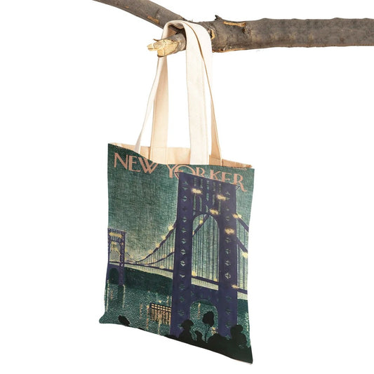 tote bag the new yorker brooklyne bridge