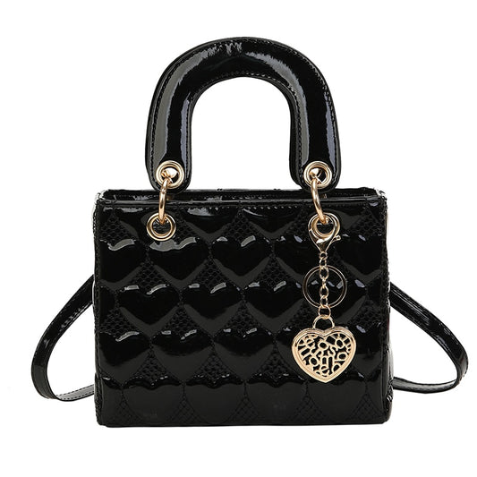 sac bandouliere noir brillant