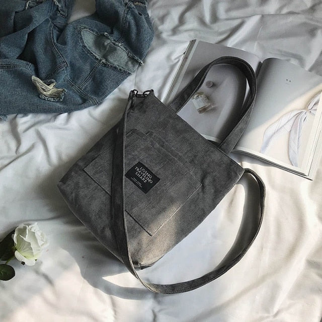 sac en velours gris